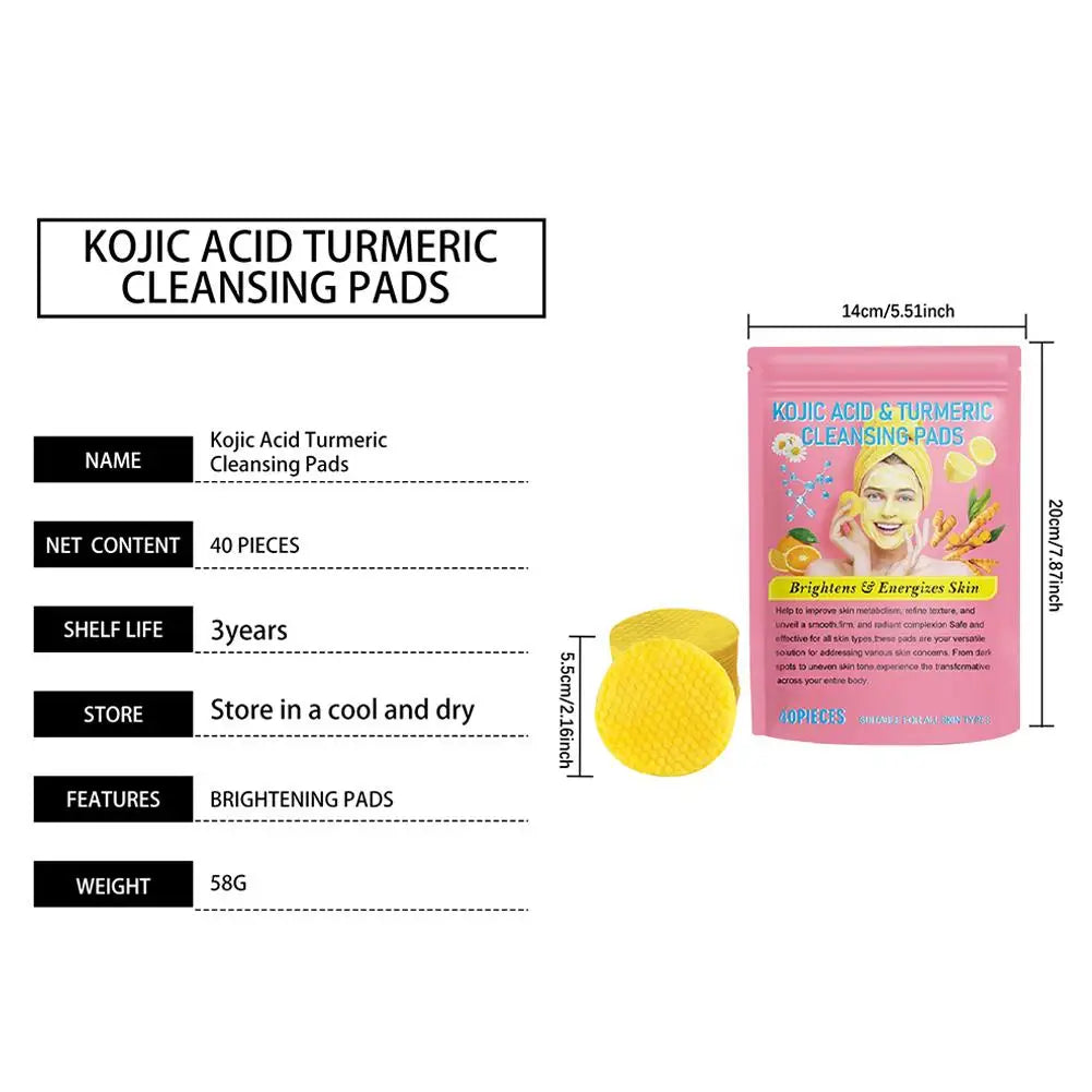 Turmeric Kojic Acid Exfoliating Cleansing Pads